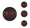 Logo na stredy kolies - živicové 4ks - KIA Čierne 55mm