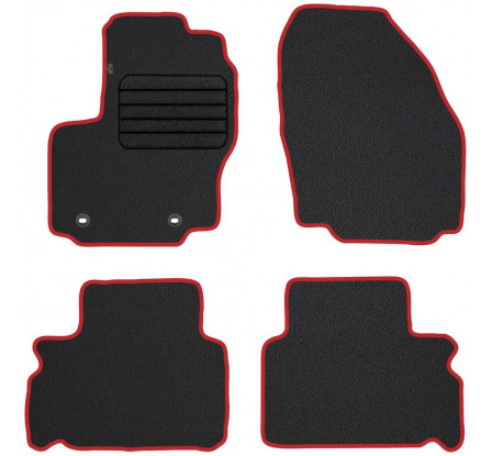 Koberce textílne FORD SMAX 2006 - 2015 - červený lem