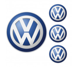 Logo na stredy kolies - živicové 4ks - VW modré 55mm