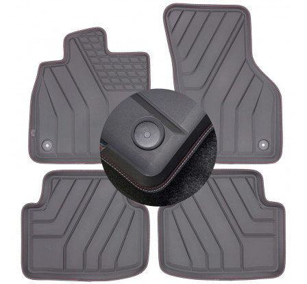 Audi A3 8V 2012- EKO koberce SPARTLine biela + červená niť