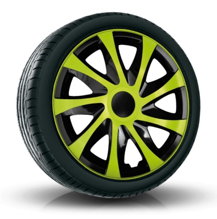 NRM Puklice kompatibilné na auto Peugeot 14" DRACO Zelené 4 ks