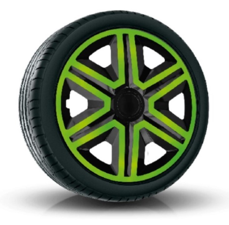 NRM Puklice kompatibilné na auto Ford 14" Action Zeleno-čierne 4ks