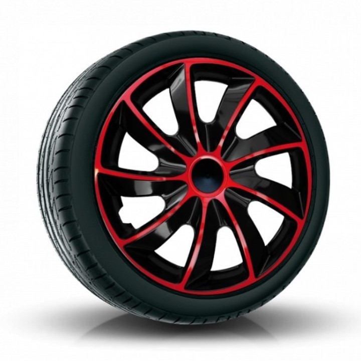 NRM Puklice kompatibilné na auto BMW 14" QUAD bicolor červené 4ks