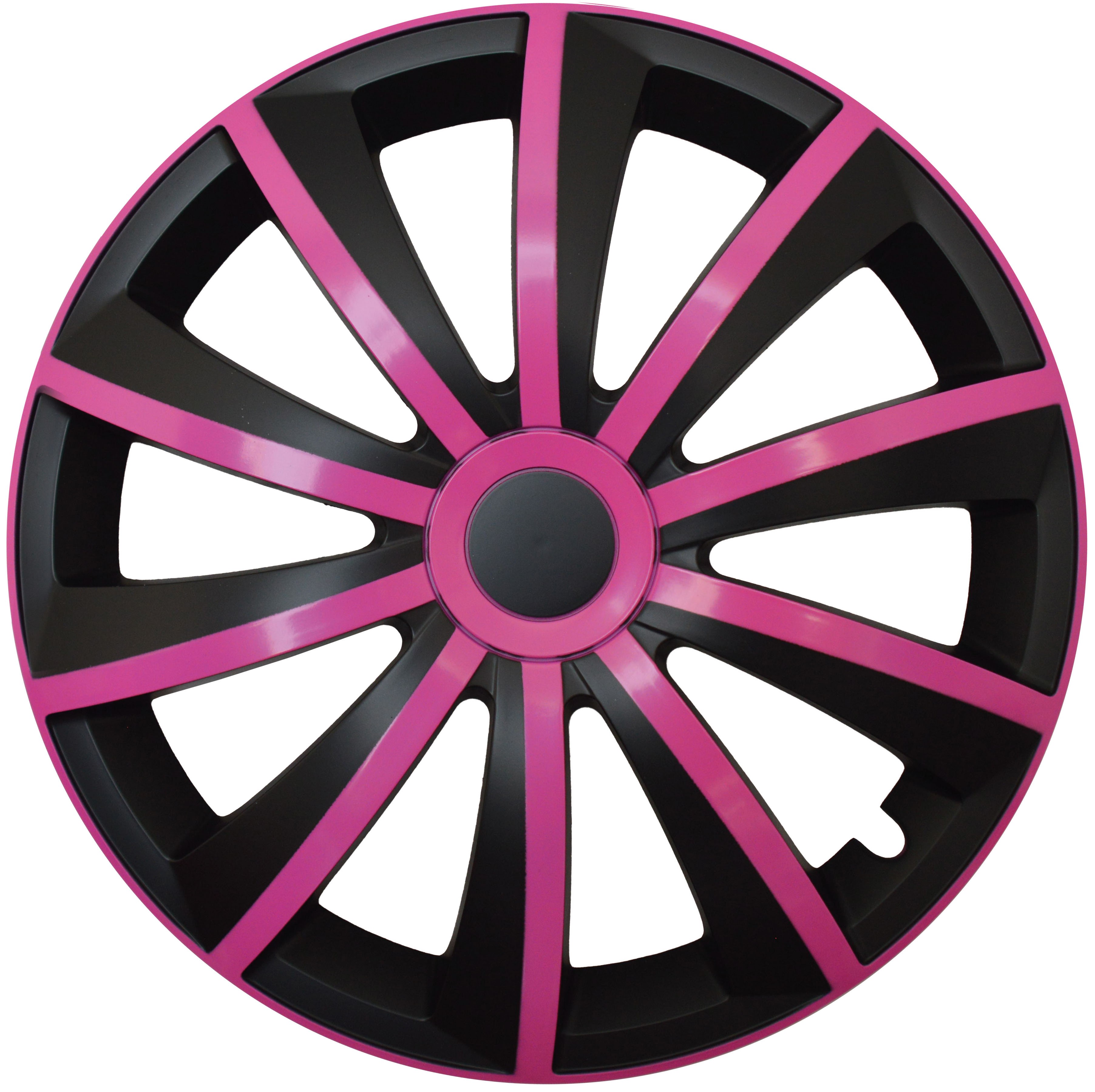 Puklice kompatibilné na auto Hyundai 14" GRAL ružovo - čierne 4ks
