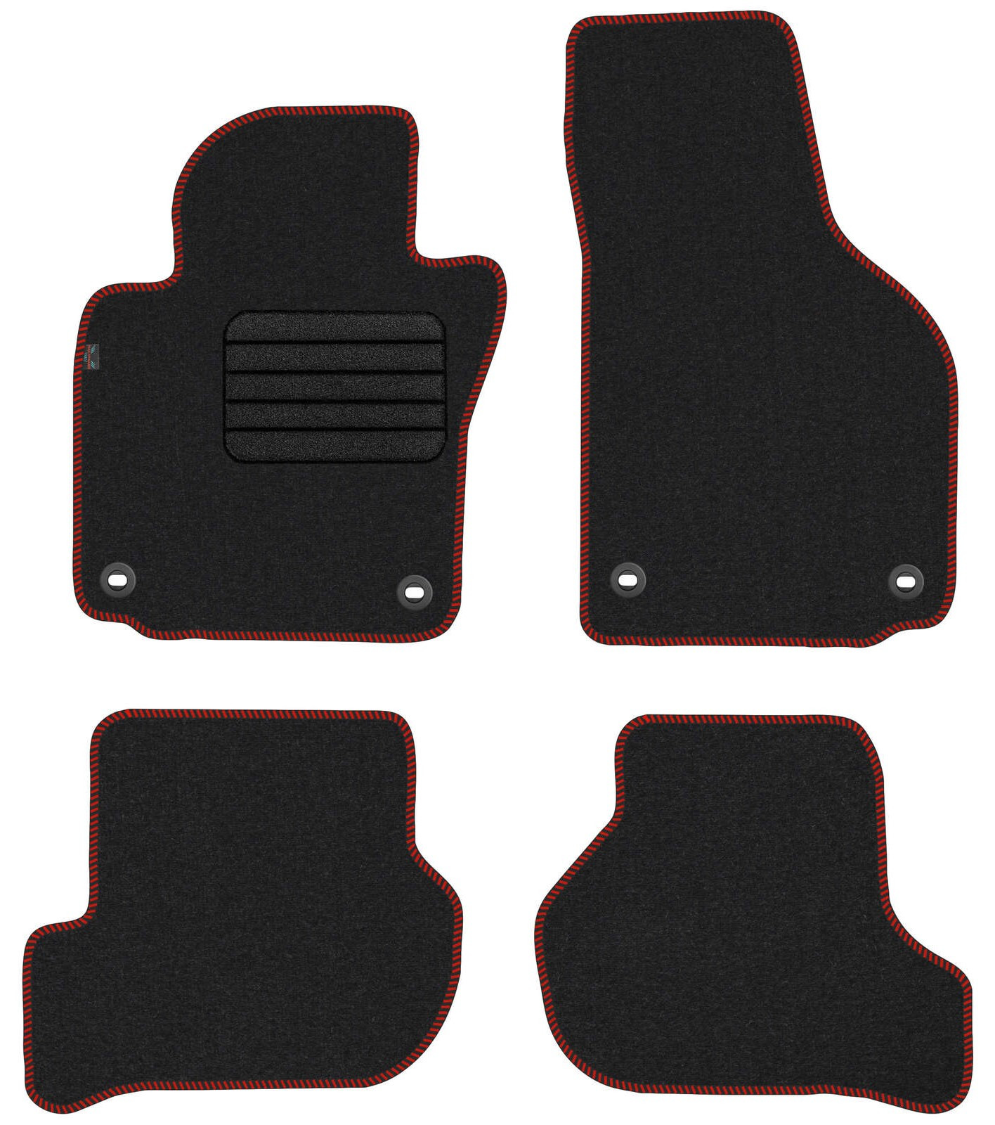 E&N Autoparts s.r.o. Koberce textilné VW GOLF V 2004 - 2008 červený lem